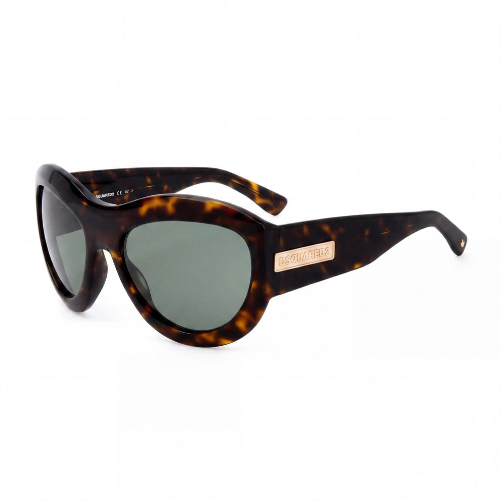 Gafas de sol unisex Dsquared2 D2 0072/S con protección UV, montura de plástico gris azul habana, lentes habana de 59 mm