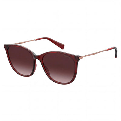 Levi's Lv 5006/S Women's Red Burgundy Polymethyl Methacrylate Frame Pink Doubleshade Lens Sunglasses 55mm