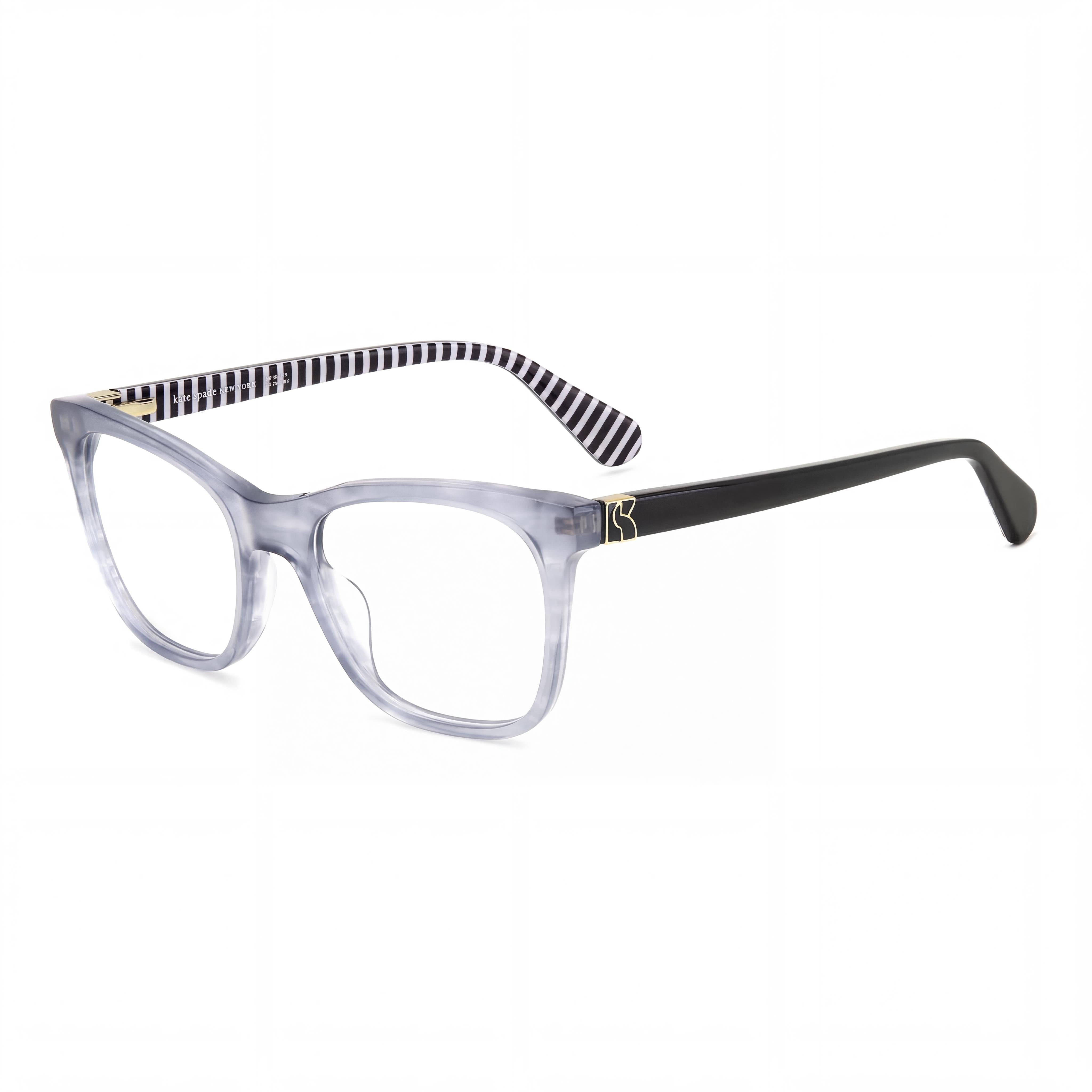 kate spade new york Temperance Women's Classic Rectangular Acetate Optical Frames Grey Horn 49-18-140, Photo 1