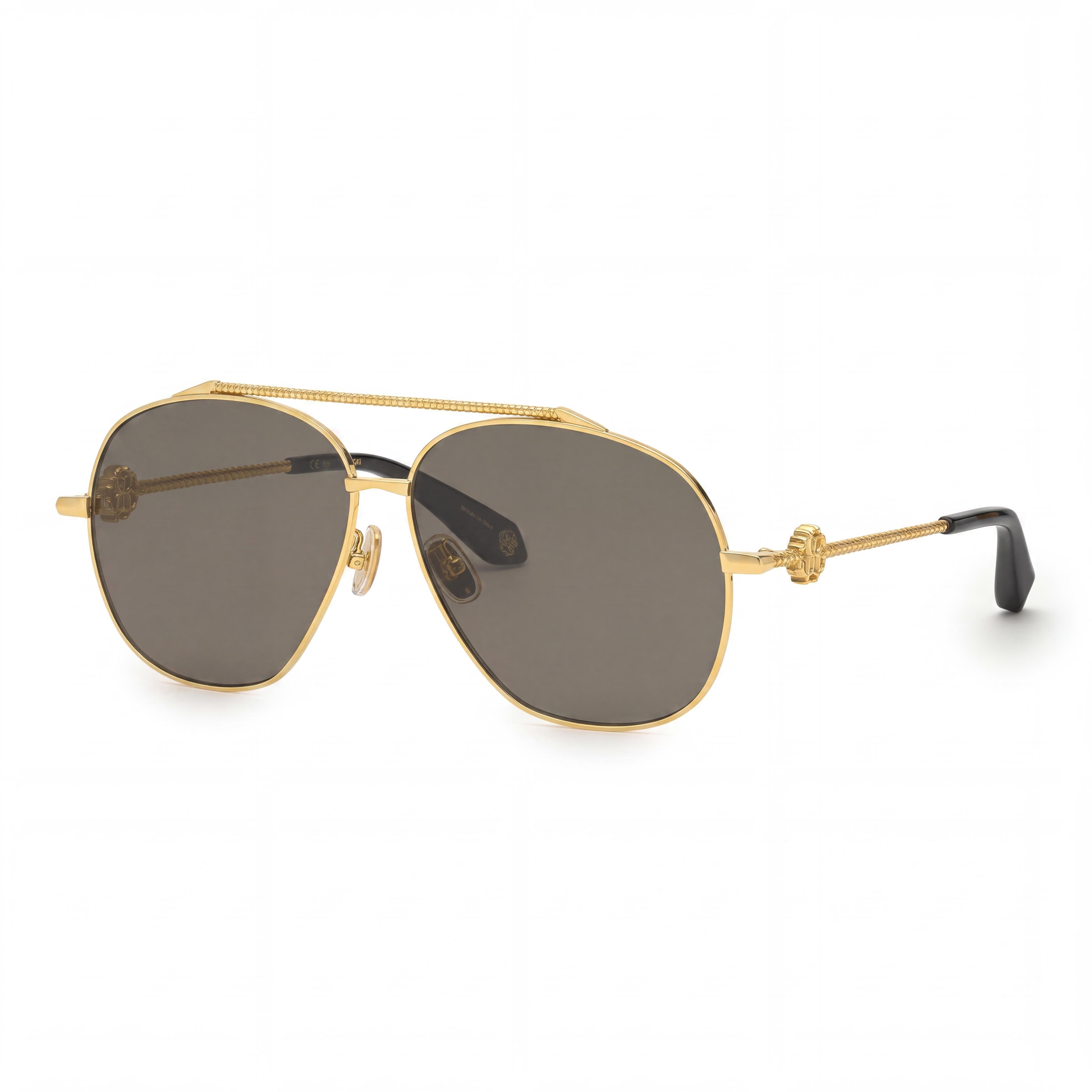 Just Cavalli Src008v Navigator UV Protection Stainless Steel Unisex Sunglasses 62mm Yellow Gold, Photo 1