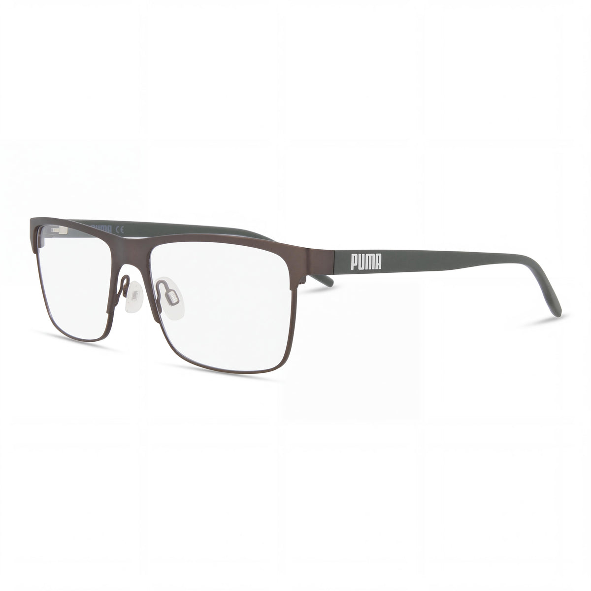 PUMA PE0137OL-30011987-001 Men's Ruthenium Grey Transparent Metal non- Square/Rectangle Optical Frames 56mm, Photo 1