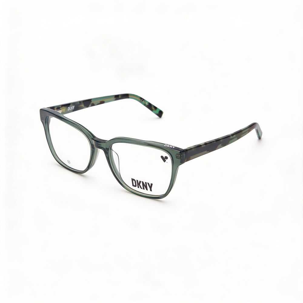 DKNY Modern Eyewear for Unisex, Acetate Frame in Crystal Forest Color, Featuring 54mm Lens Width