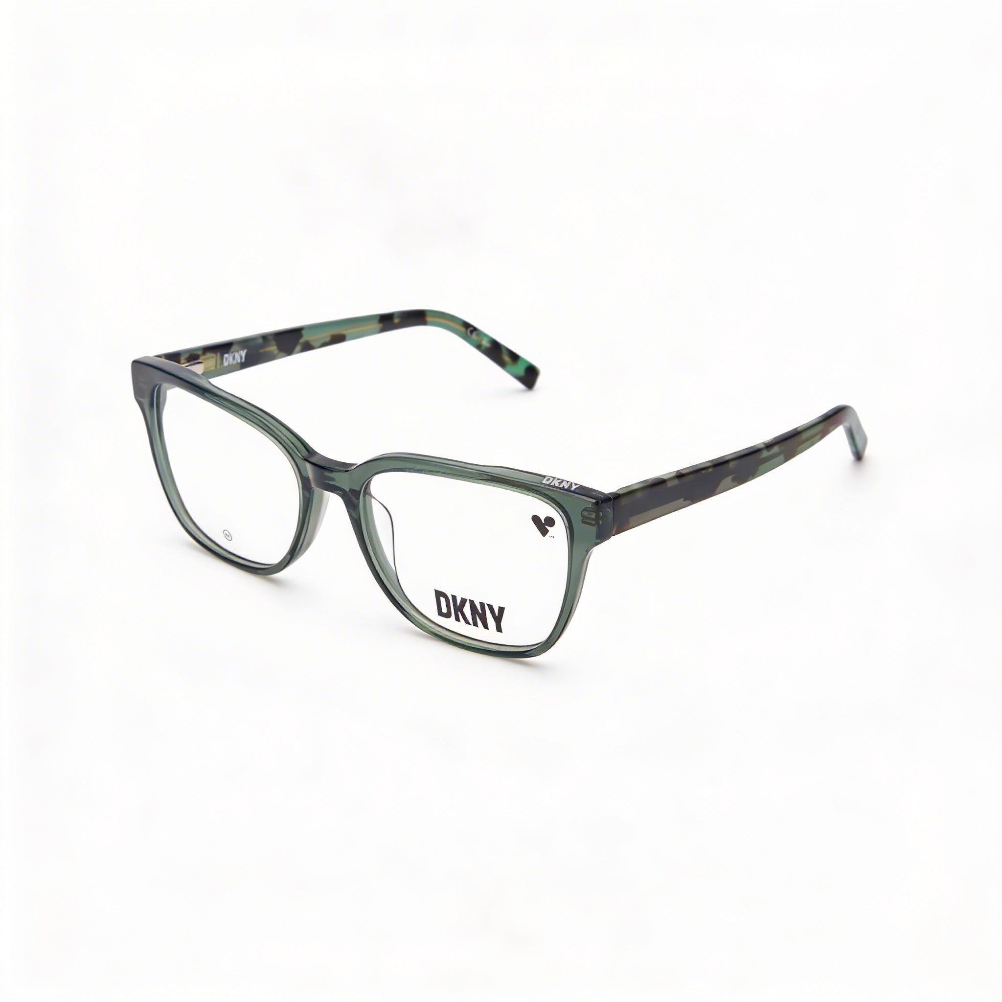 DKNY Modern Eyewear for Unisex, Acetate Frame in Crystal Forest Color, Featuring 54mm Lens Width, Photo 1