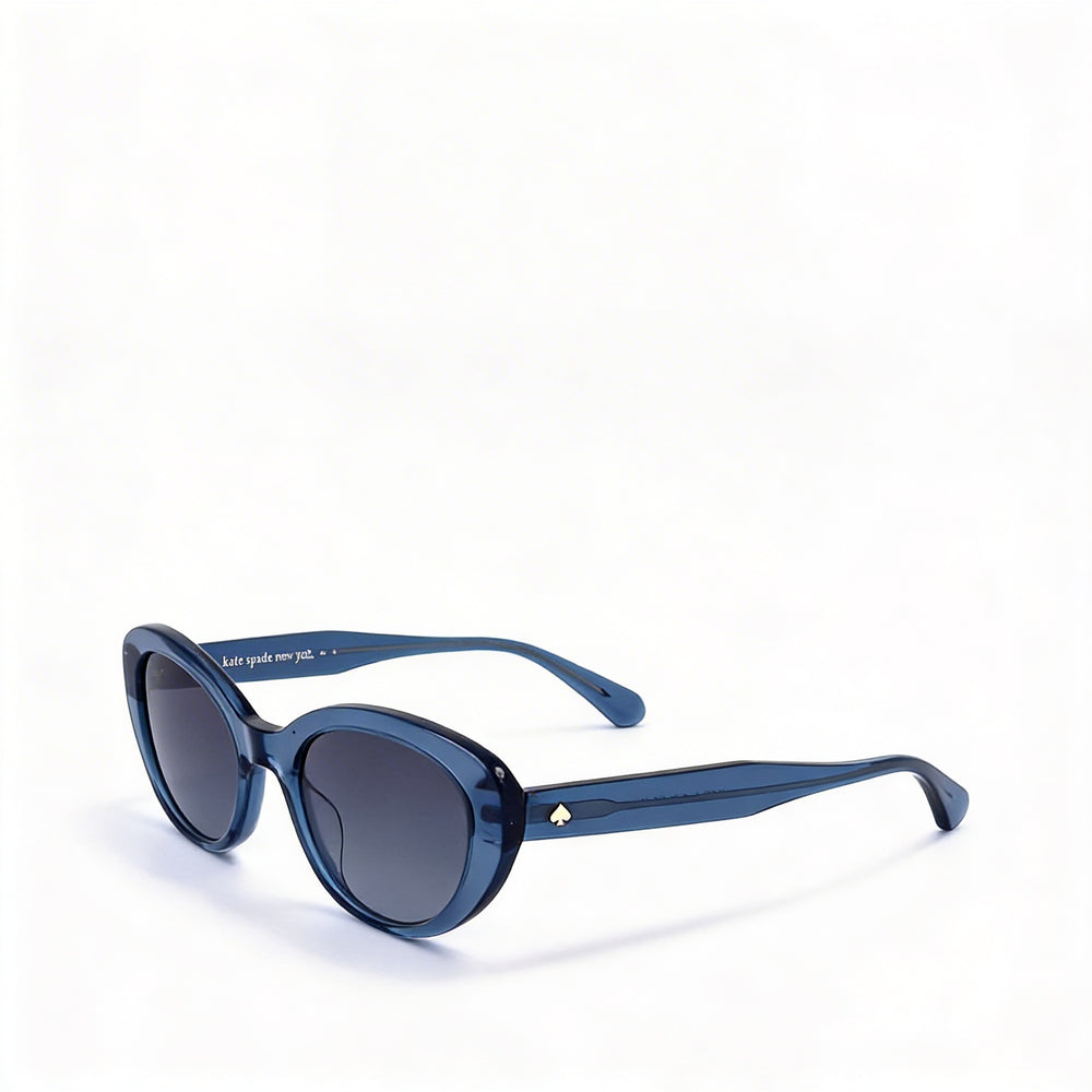 Kate Spade New York CRYSTAL/S Unisex Blue Eco Acetate UV Protection Dark Grey Shaded Lens Sunglasses 51mm