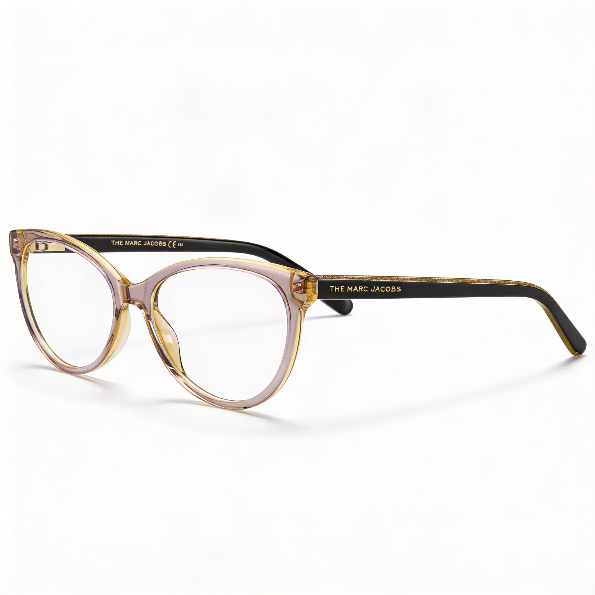 Marc Jacobs Marc 463 Women's Translucent Brown Full-Rim Cat-Eye Acetate Eyeglasses with Clear Demo Lenses 53mm, Photo 1