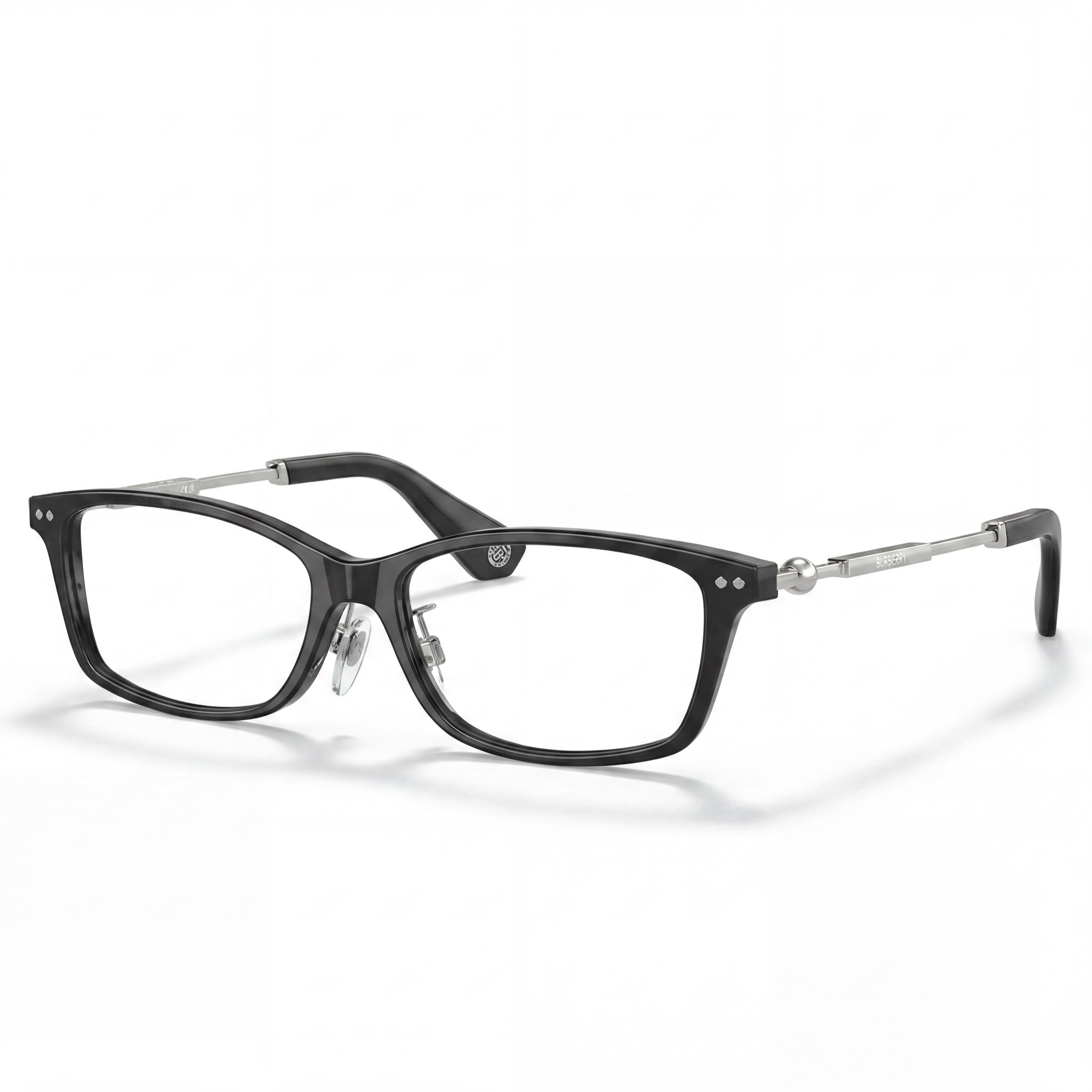 Gafas Burberry de Lujo Clásico Unisex de Acetato Ligero con Lentes Transparentes Grises 55-16-145mm, Photo 1