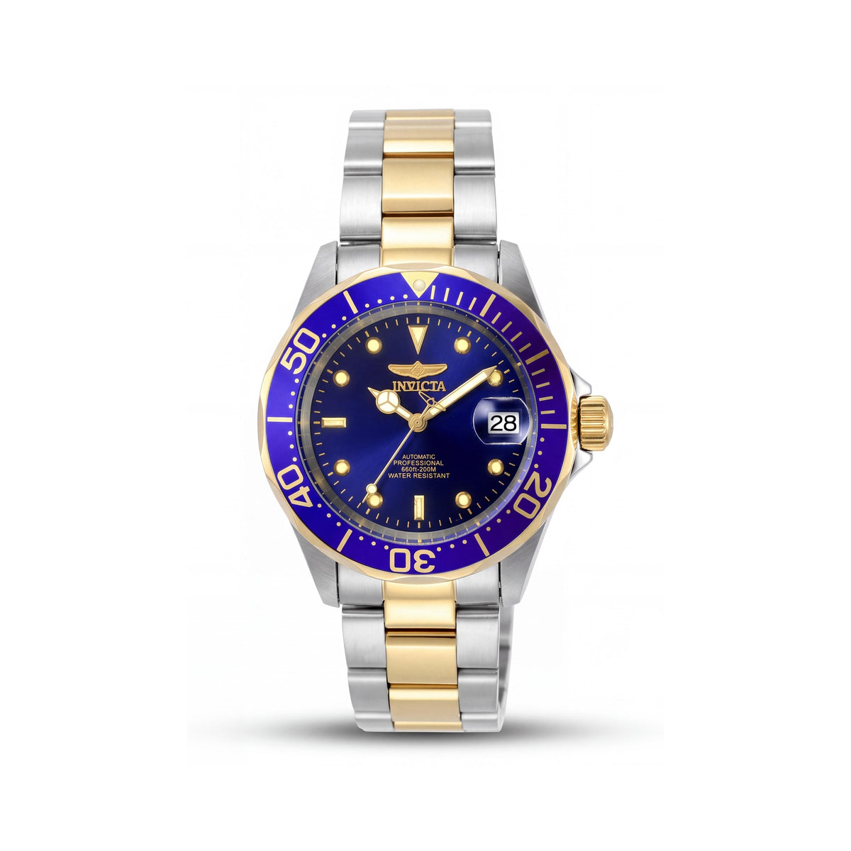Invicta Men's 8928 Pro Diver Collection Automatic Two-Tone Stainless Steel Blue Date 200M Water Resistant Watch, Photo 1