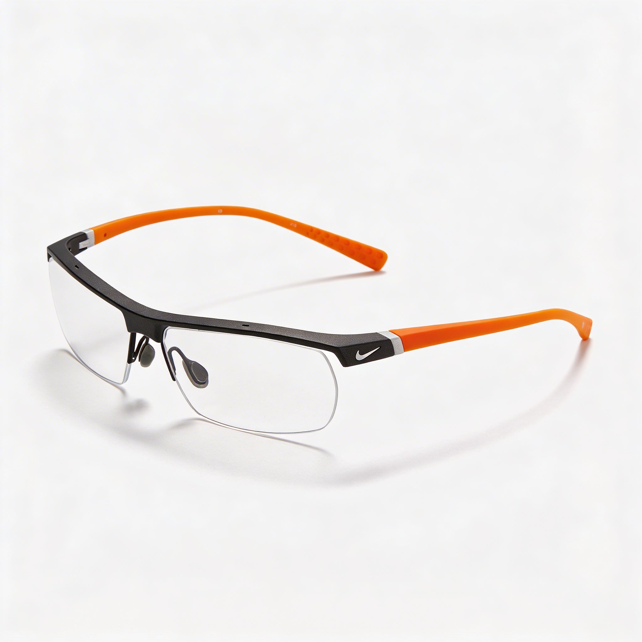 Nike 7071/2 Men's Plastic Prescription Ready Optical Frames Dark Grey and Orange 57-14-135mm, Photo 1