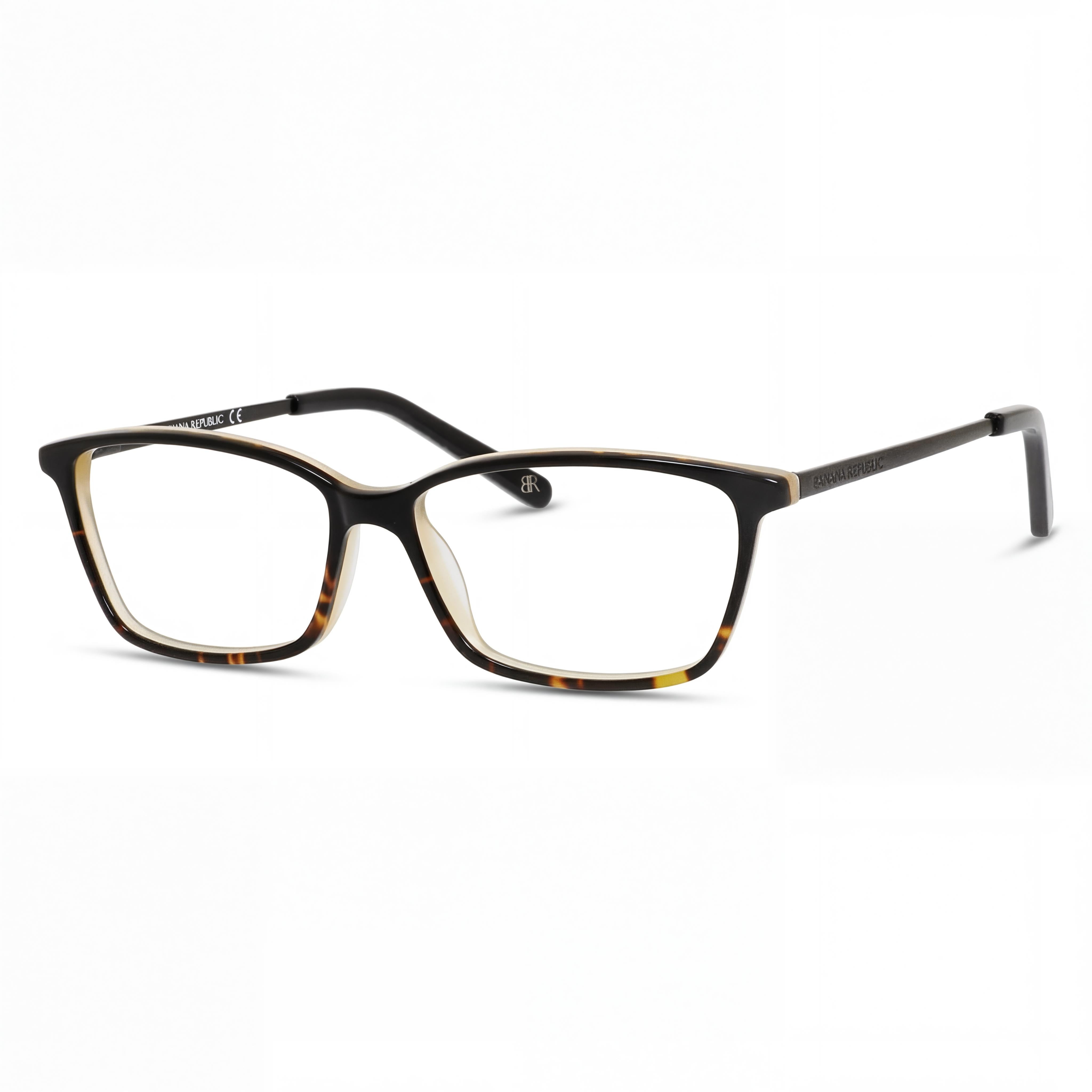 Gafas BANANA REPUBLIC Cate/N para hombre con montura y lentes de plástico color Havana negro, ancho de lente de 53 mm, Photo 1
