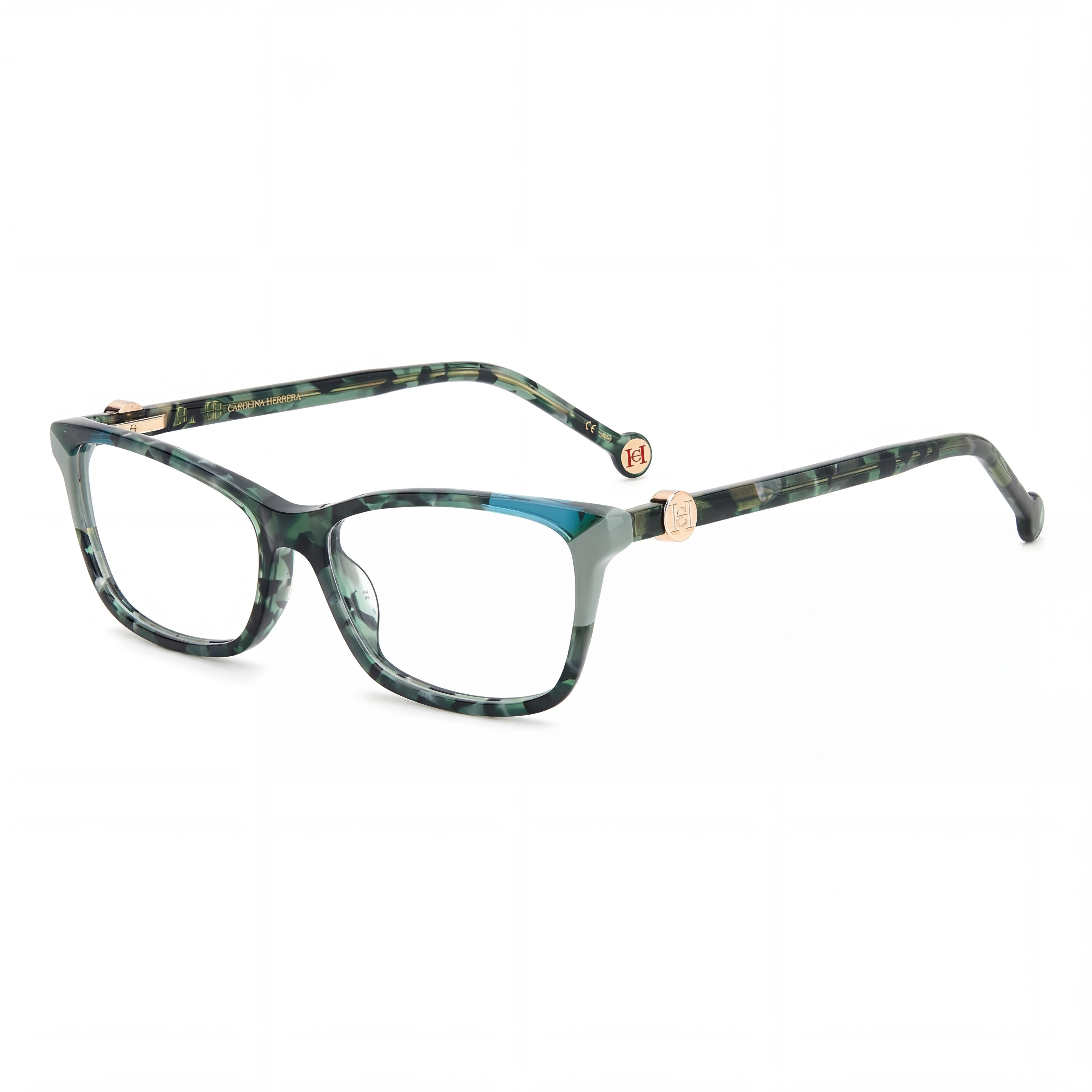 Carolina Herrera Her 0114 Women's Plastic Prescription-Ready Havana Green Eyeglasses with 54mm, Photo 1