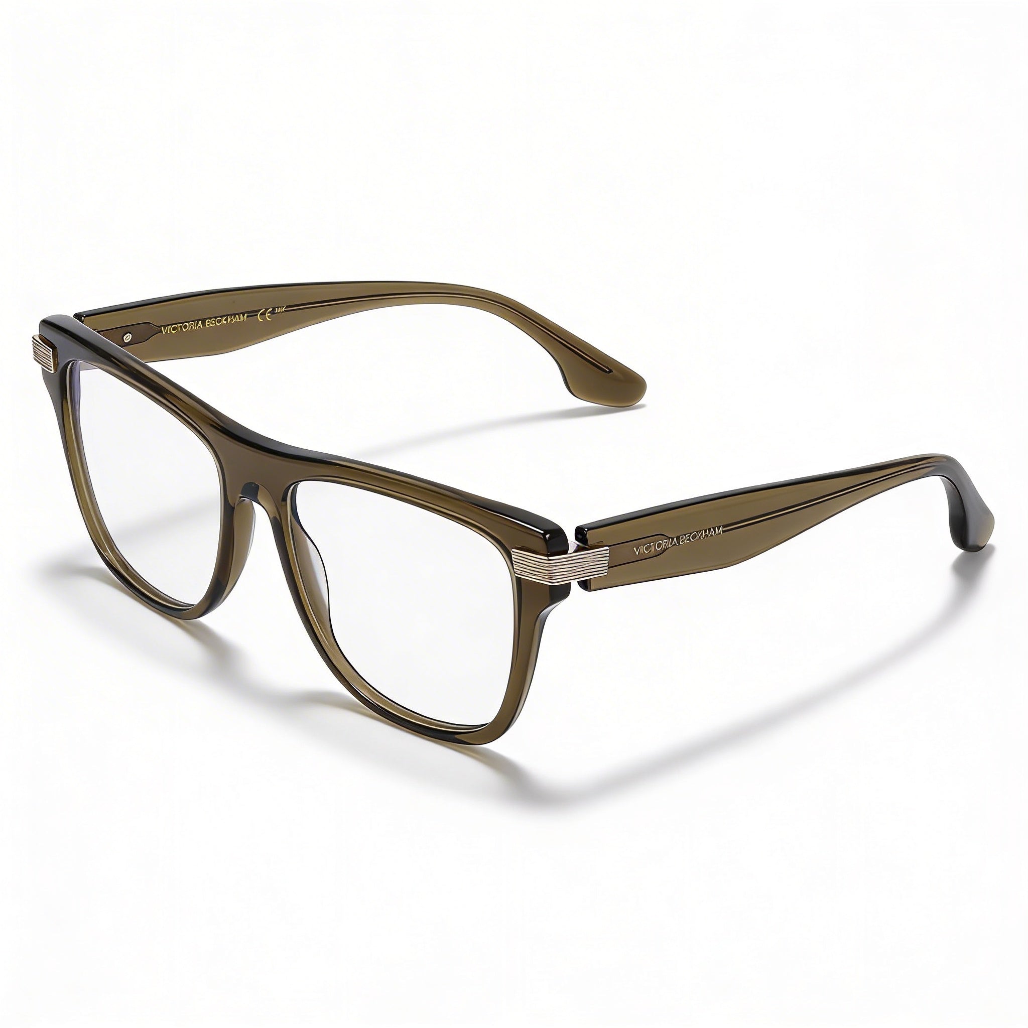 Monturas de gafas Victoria Beckham VB2676 para mujer, color caqui, transparentes, con lentes graduadas, 53 mm, Photo 1