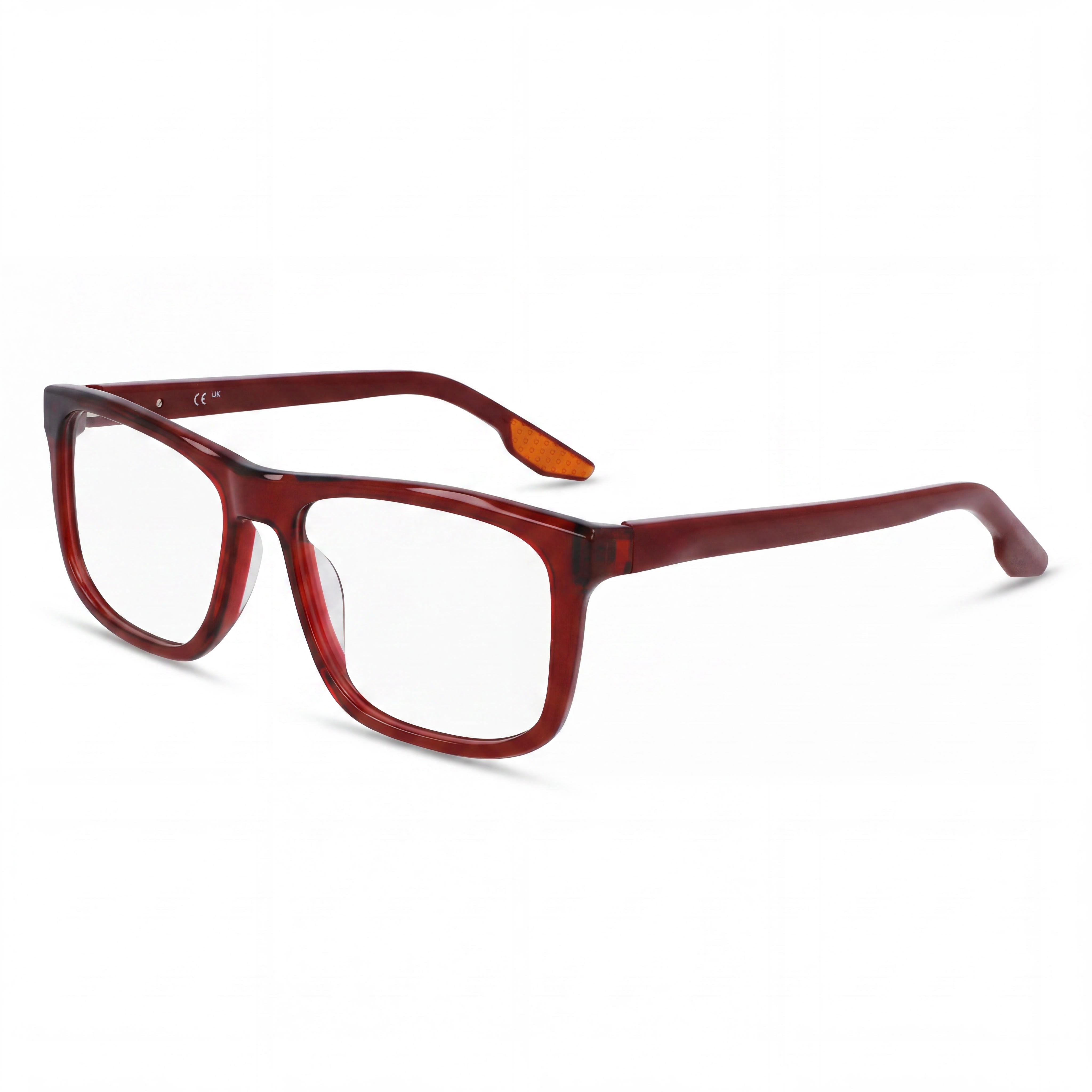 Nike 7163 Unisex Eyewear with Crystal Bordeaux Acetate Frame and Polycarbonate Lenses 55 millimetres, Photo 1