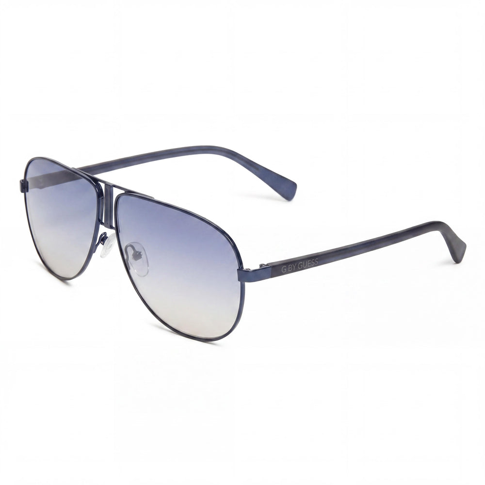 Gafas de sol Guess Retro de policarbonato azul para hombre, protección UV, 61 mm