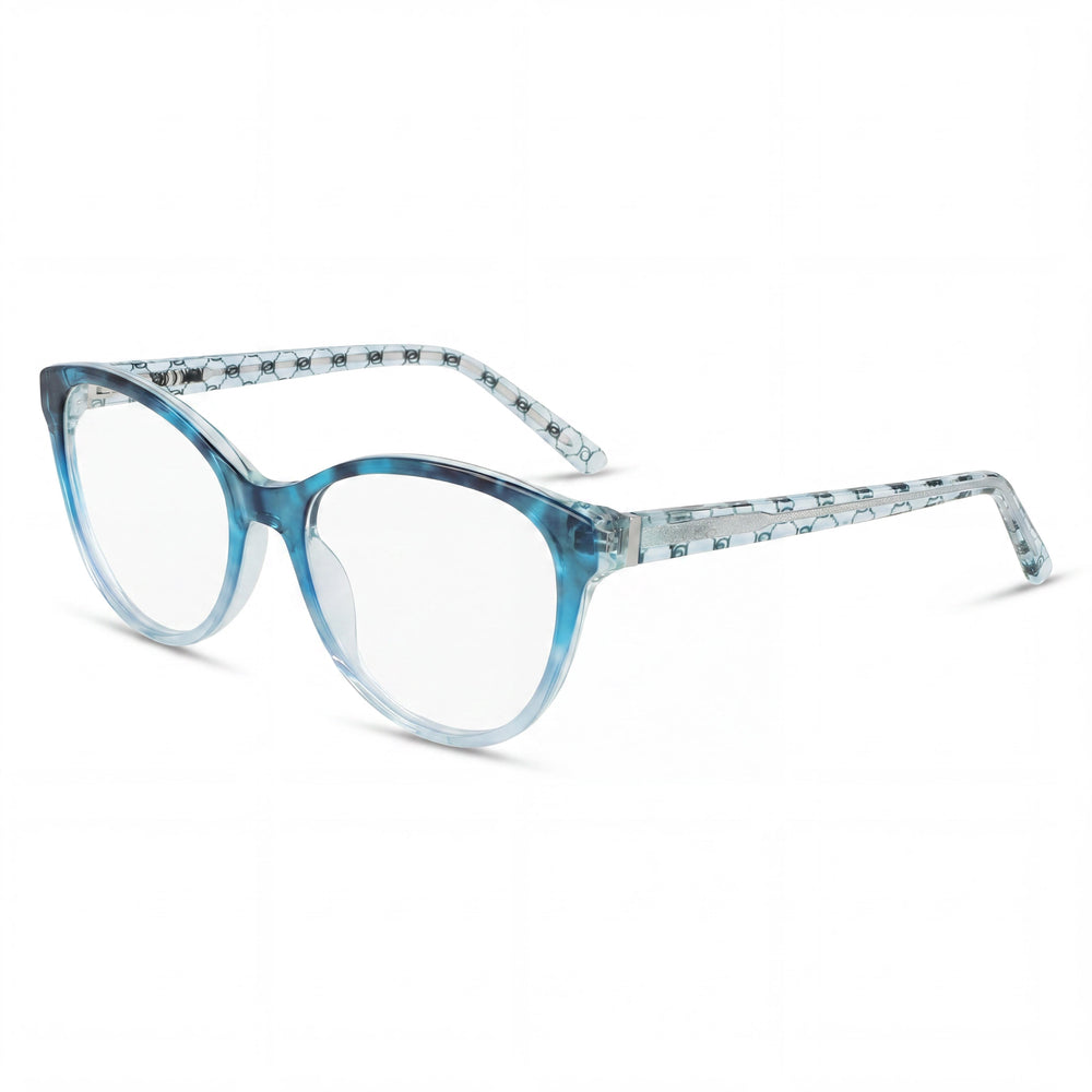 Gafas bebe BB5195 para mujer con montura metálica azul y lentes transparentes, talla 53-17-135