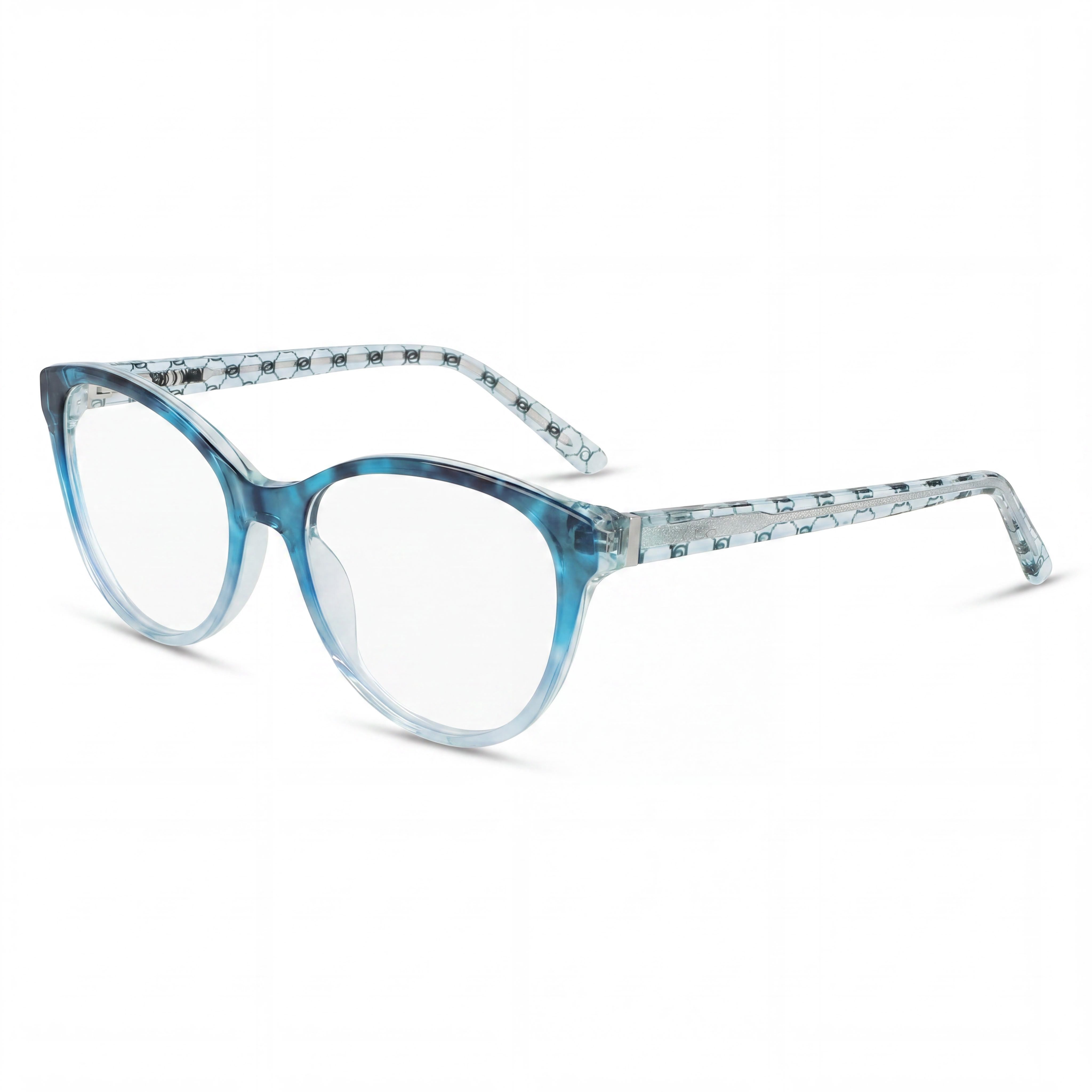 Gafas bebe BB5195 para mujer con montura metálica azul y lentes transparentes, talla 53-17-135, Photo 1
