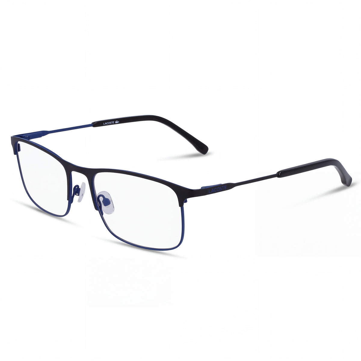 Lacoste L2252 Men's Metal Matte Black Blue Rectangle Eyeglasses 54mm, Photo 1