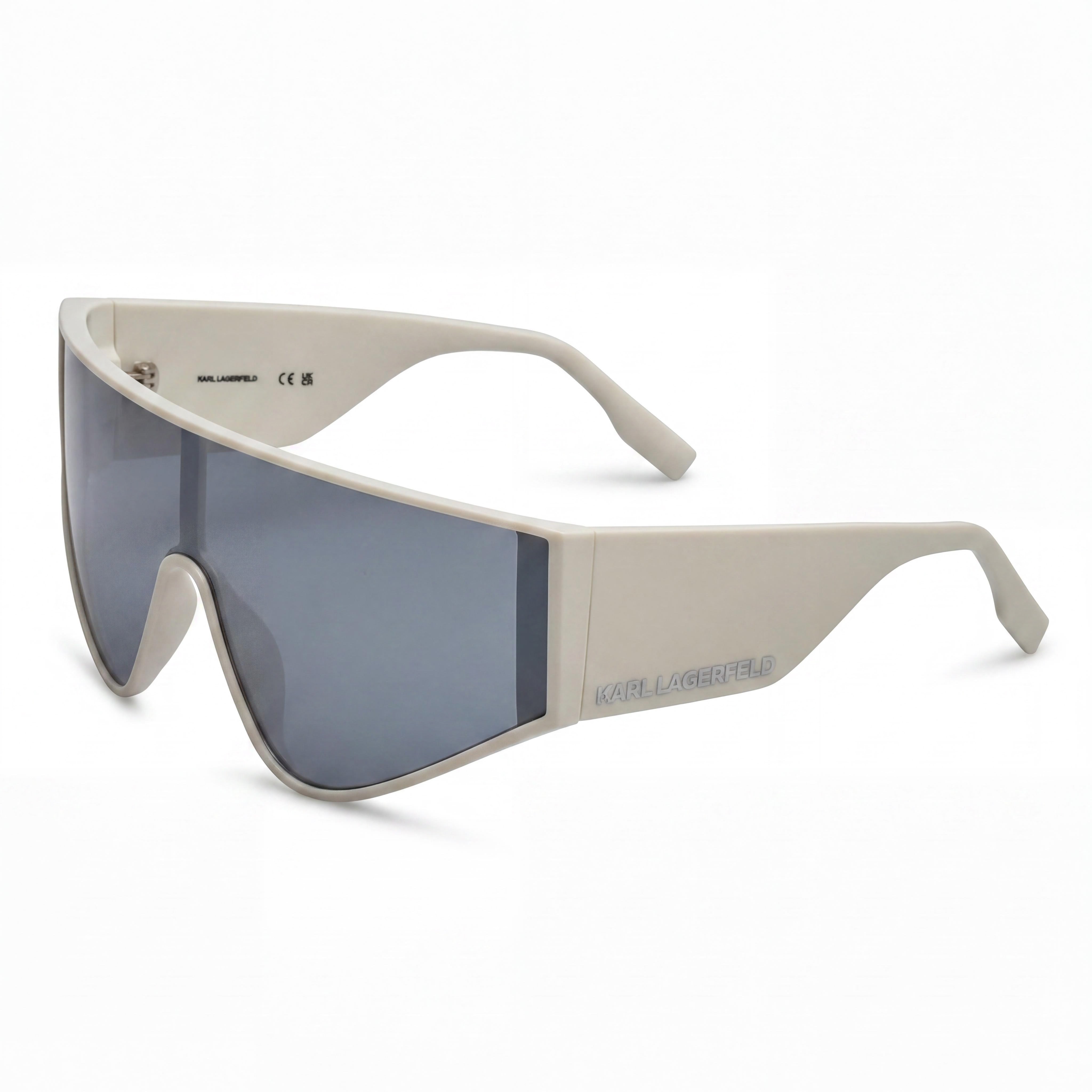 Gafas de sol de acetato Karl Lagerfeld para mujer, diseño de máscara, lentes azul grisáceo, protección 100 % UV 400, 65-19-140 mm, Photo 1