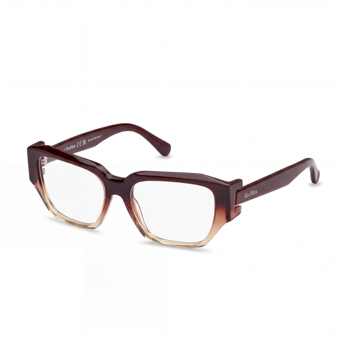 MaxMara Mm5182 Women's Light Brown Plastic Sunglasses with Dark Brown Lenses 52mm, Photo 1