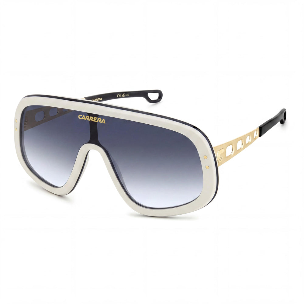 Gafas de sol Carrera modernas unisex, montura dorada, lentes azul oscuro degradadas, metal o TR90, 99/01/140
