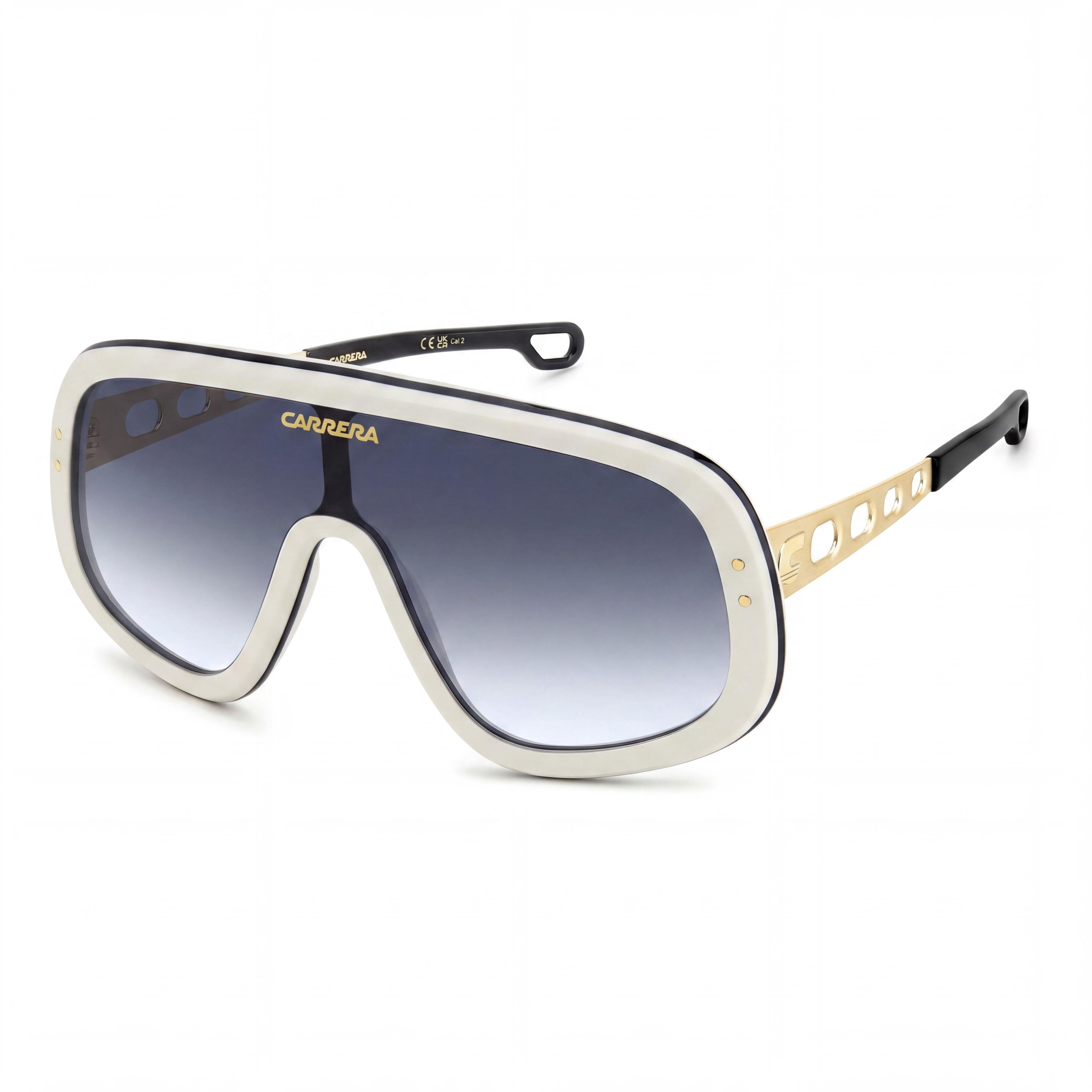 Gafas de sol Carrera modernas unisex, montura dorada, lentes azul oscuro degradadas, metal o TR90, 99/01/140, Photo 1