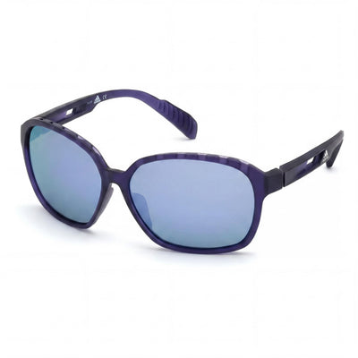 adidas Contemporary Women's Matte Violet Plastic 62mm Polarized Grey 100% UV Sunglasses