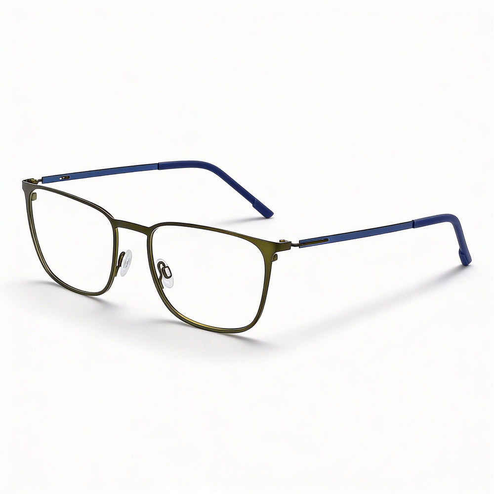 Flexon E1143 Men's Metal Eyeglasses Matte Kelp Blue 54mm