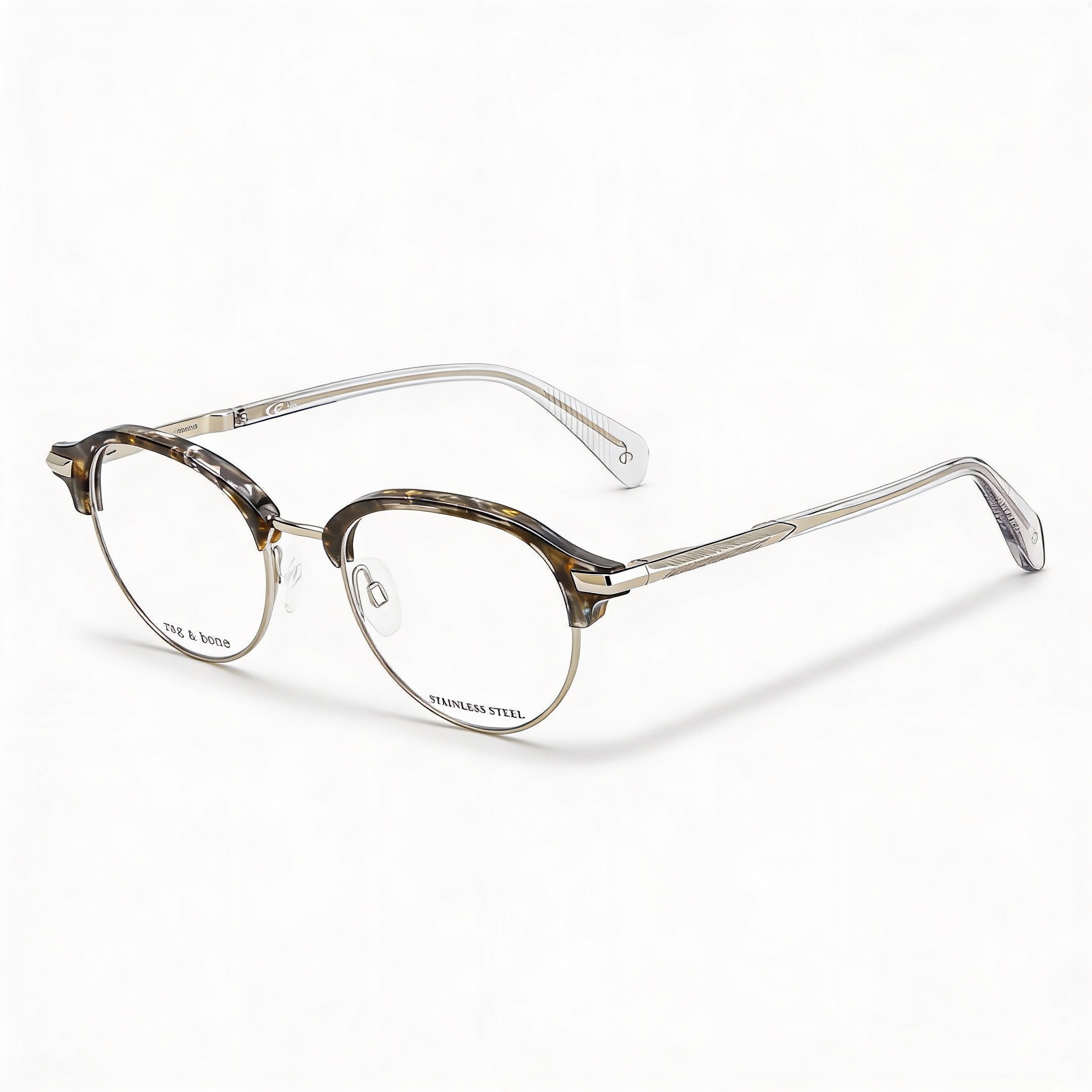 rag & bone Modern Men's Grey Havana Alloy Steel Non-polarised Sunglasses 48, Photo 1
