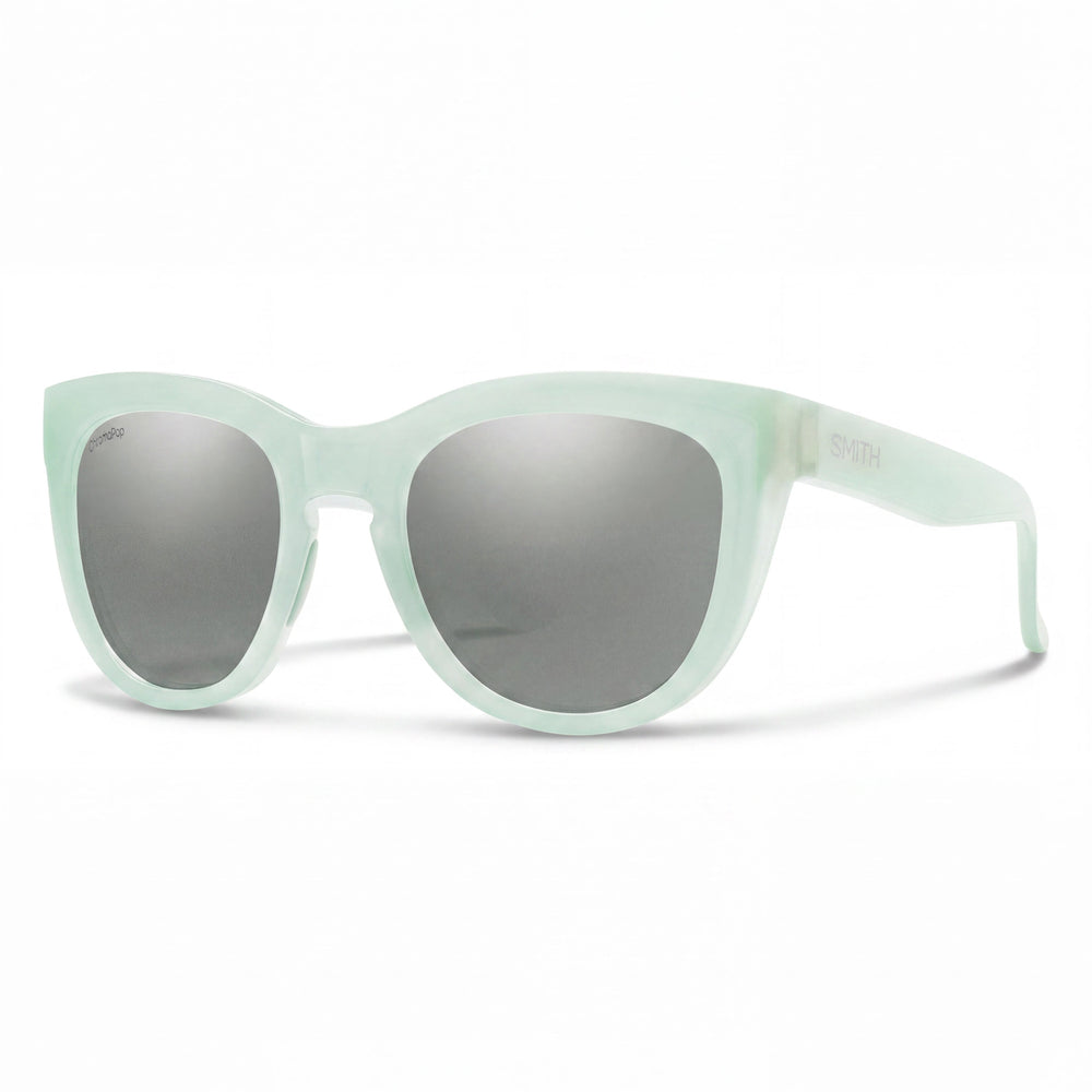 Gafas de sol Smith Modern Ice de fibra de carbono para mujer, lentes polarizadas Chromapop Platinum con protección UV, puente de 52 mm