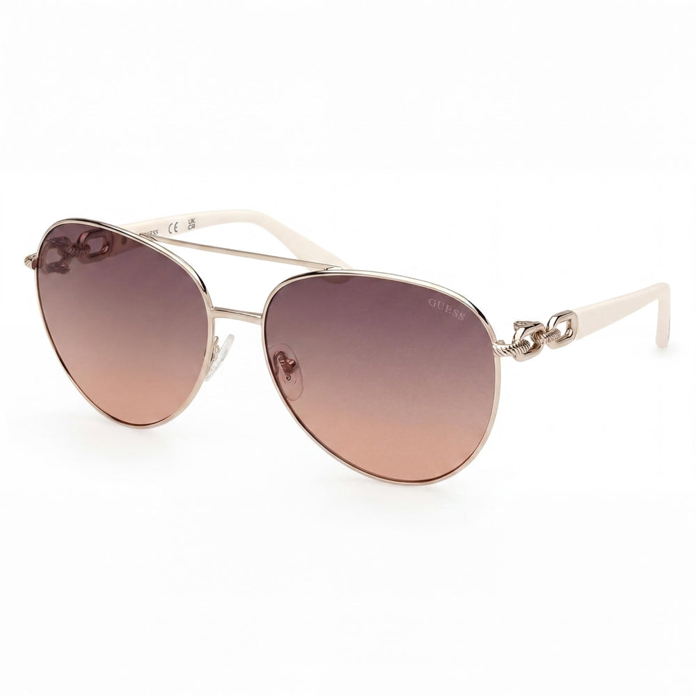 Guess Modern Men's Pale Gold Metal Gradient Smoke UV Protection Sunglasses 61mm