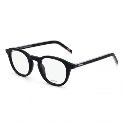 Gafas clásicas unisex Levi's con montura negra de Eco PMMA y lentes de policarbonato no negras de 48 mm