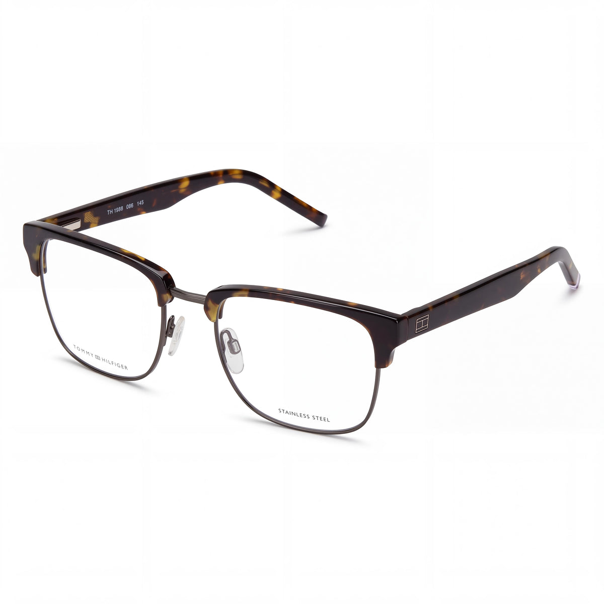 Tommy Hilfiger Th 1988 Women's Matte Black Gold Alloy Steel Sunglasses 54mm, Photo 1