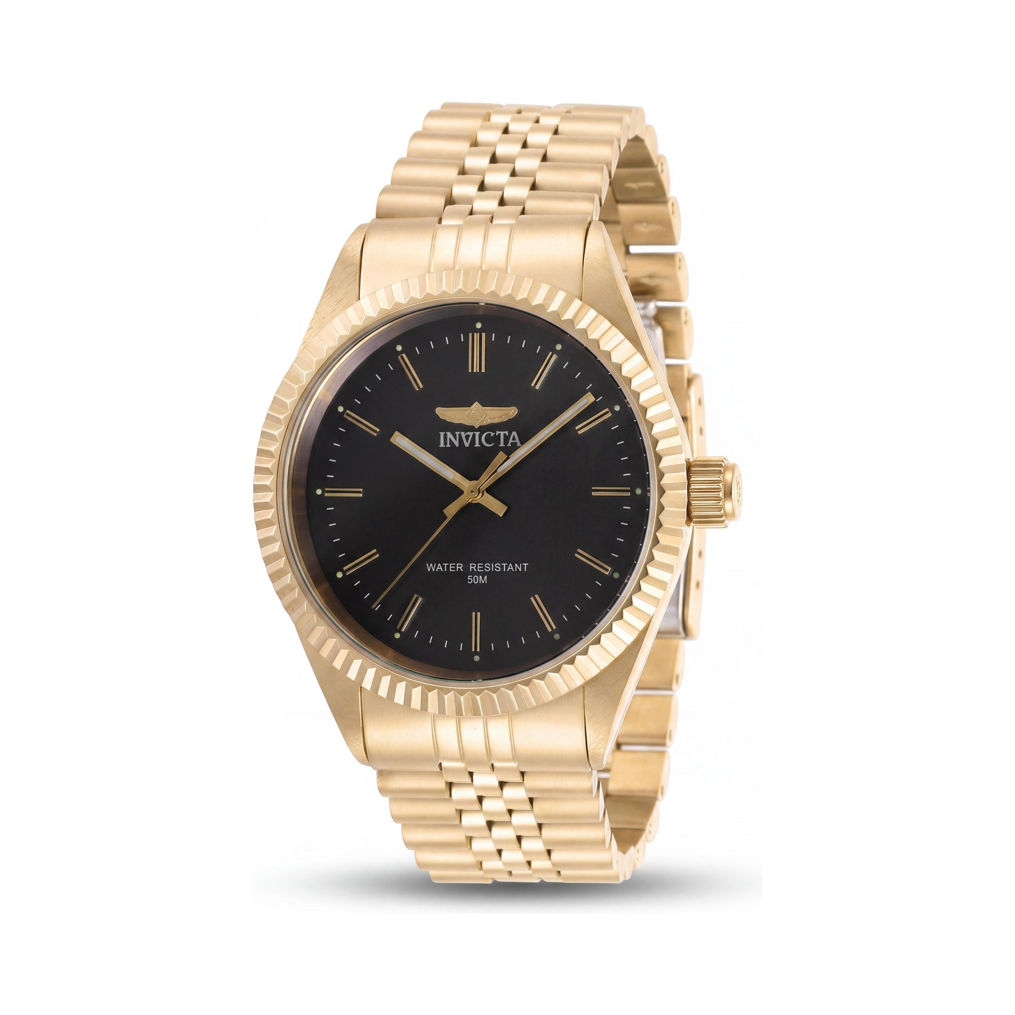 Invicta Specialty 29383 Reloj de cuarzo de acero inoxidable moderno clásico para hombre, dorado y negro, 43 mm, Photo 1