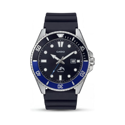 Reloj Casio MDV106B-1A1V unisex de acero inoxidable negro, 44 mm