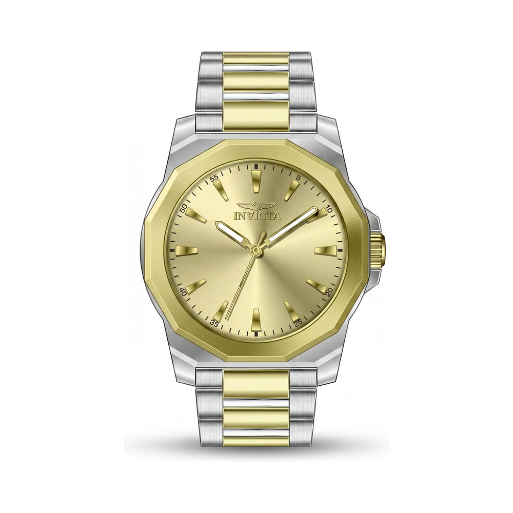 Reloj Invicta 46835 para hombre, de cuarzo, acero inoxidable, dorado, bicolor, resistente al agua y a los arañazos, de 42 mm.