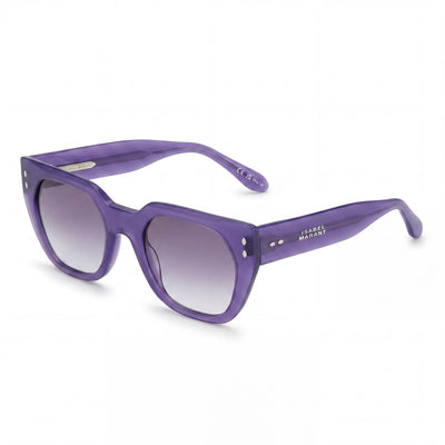 Isabel Marant Gafas de Sol de Acetato Modernas para Mujer con Montura de Acetato Gris Lila Protección UV 53-22-145mm