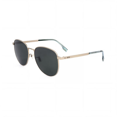 Hugo Boss Modern Women's Stainless Steel Frame Matte Gold UV Protection Sunglasses 57mm