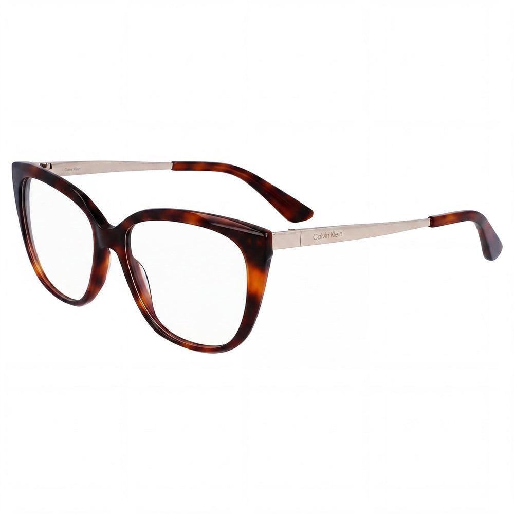 Calvin Klein Ck23520 Unisex Metal Frame Eyewear with Polycarbonate Lenses in Havana, 54mm Lens Width