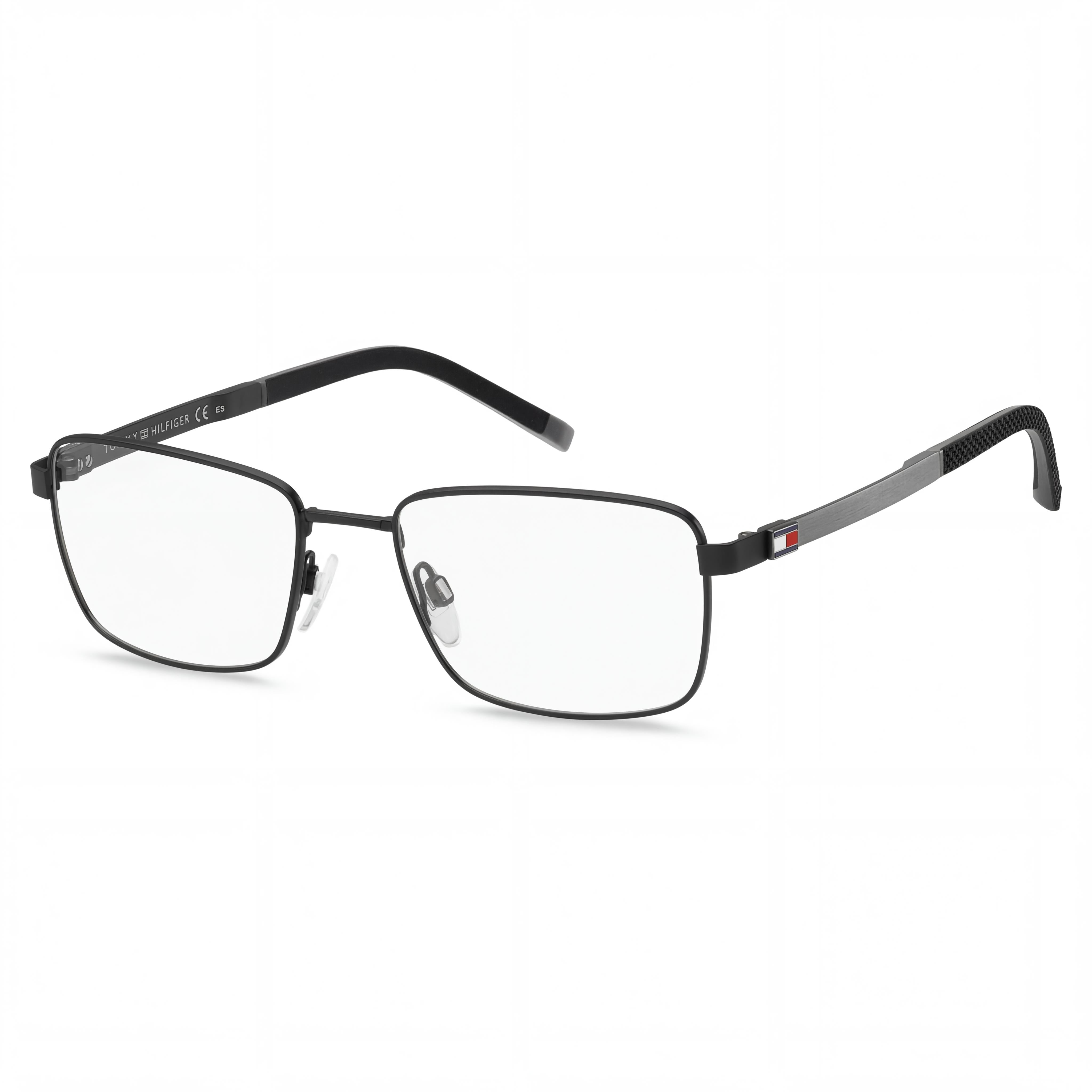 Tommy Hilfiger Th 1946 Men's Modern Style Eyewear with Alloy Steel Frame in Matt Black, 55mm Lens Width, Photo 1