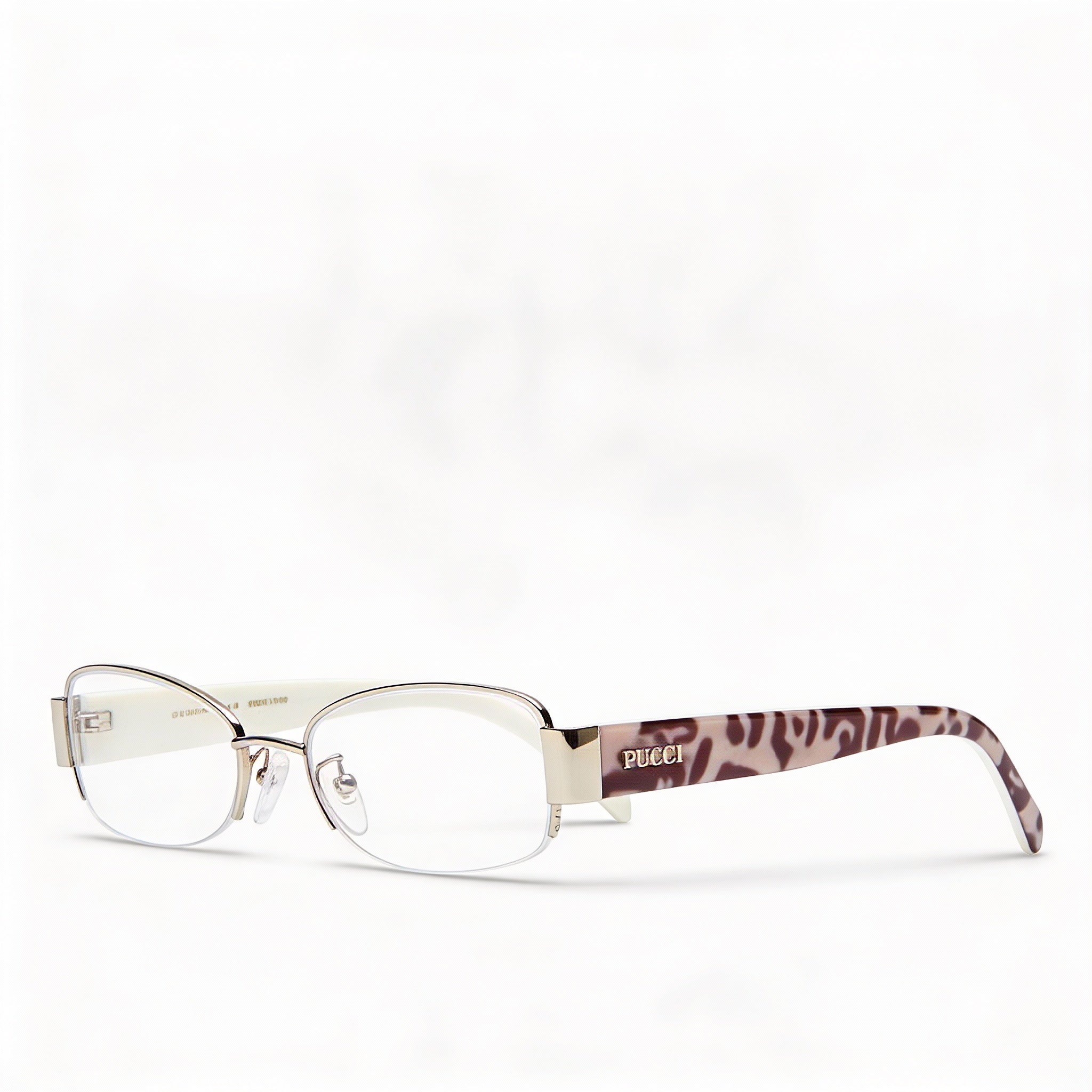 Emilio Pucci Unisex Eyewear with Shiny Silver Frame and Composite Lenses, 53mm Lens, 18mm Bridge, 135mm Temple, Photo 1