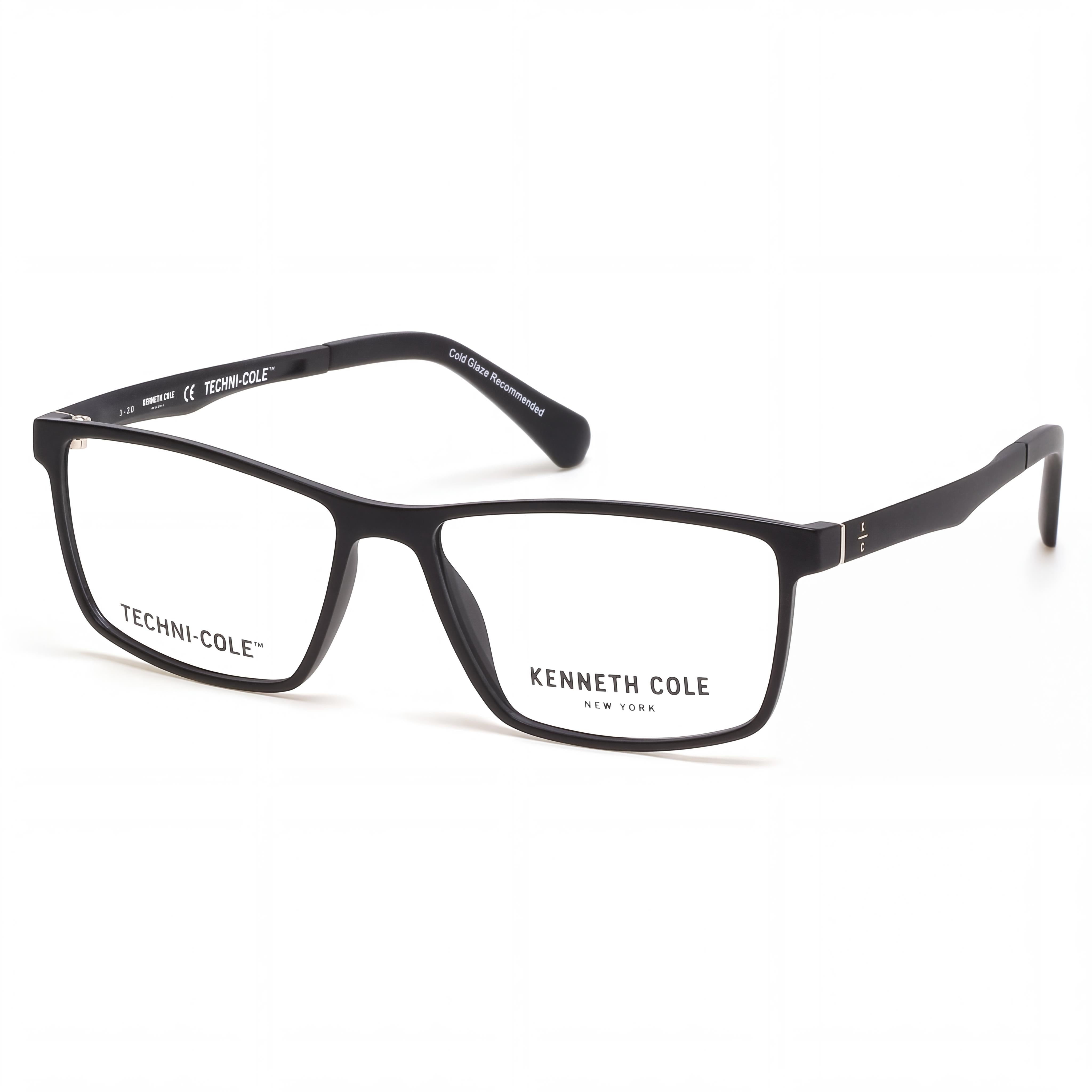 Kenneth Cole New York KC 0318 002 Men's Injected Frame Eyewear with Matte Black Finish and Polycarbonate Lenses 55mm, Photo 1