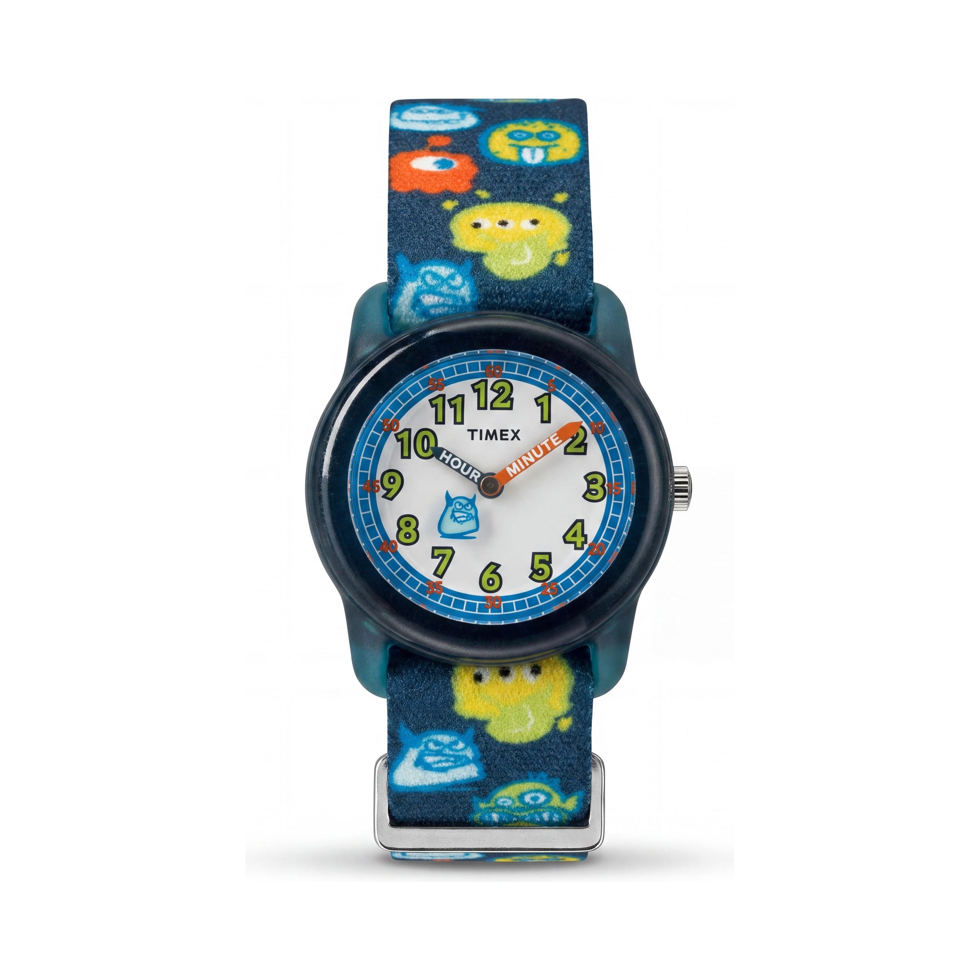Reloj Timex Digital Negro Monstruos para Niños Resistente al Agua, Esfera Fácil de Leer, Correa de Tela Elástica, 28 mm, Photo 1