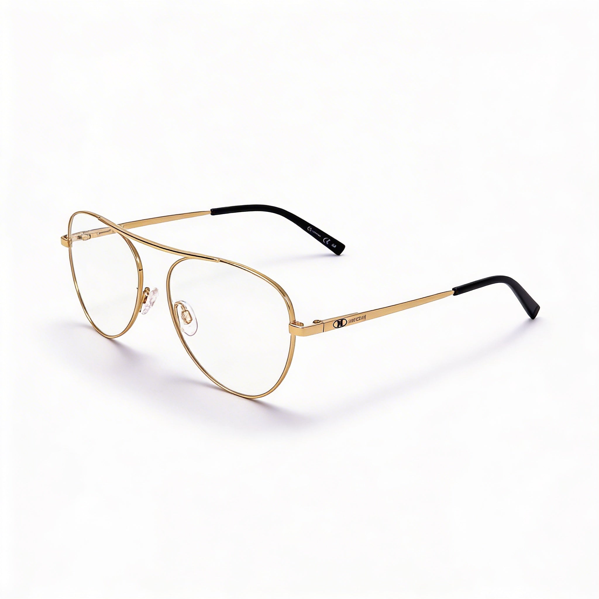 Missoni Unisex Aviator Optical Eyewear Gold Alloy Steel Frame Polycarbonate Lenses 55-140-140, Photo 1