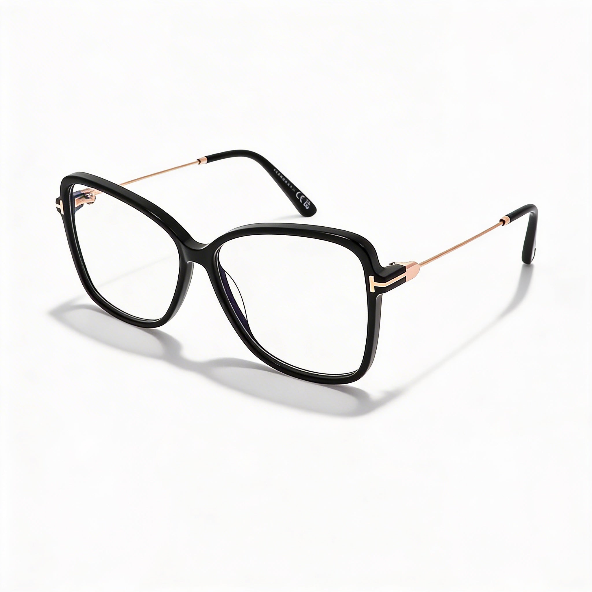 Tom Ford Classic Unisex Eyewear, Shiny Black Frame, Black Lenses, Bridge 13mm, Temple 140mm, Photo 1