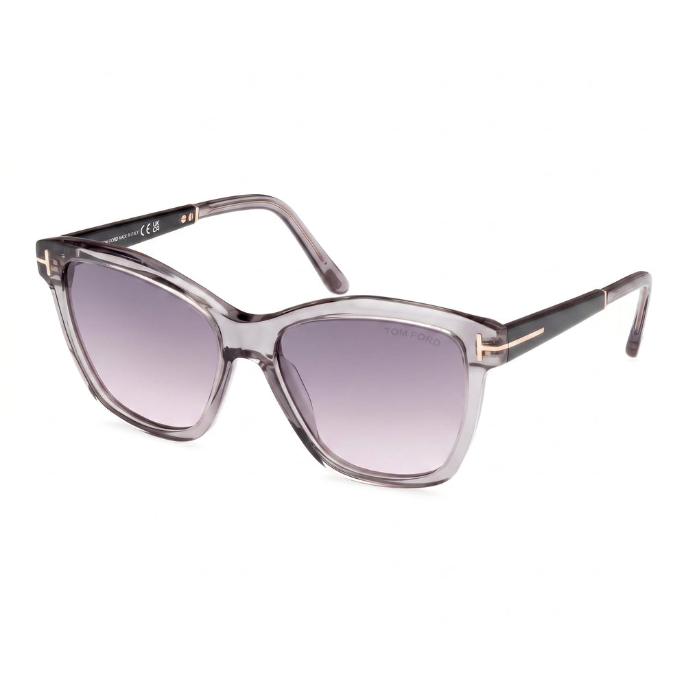 Gafas de sol unisex Tom Ford Sport con montura de acero inoxidable multicolor y lentes plateadas de 54 mm