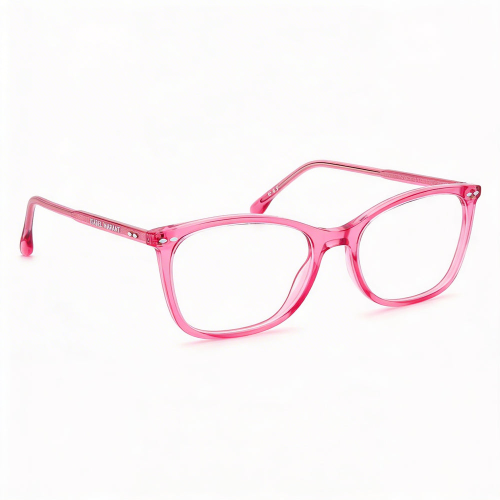 Gafas de sol Isabel Marant modernas unisex con montura de acetato rosa y plata, lentes de policarbonato rosa y plata, 53 mm