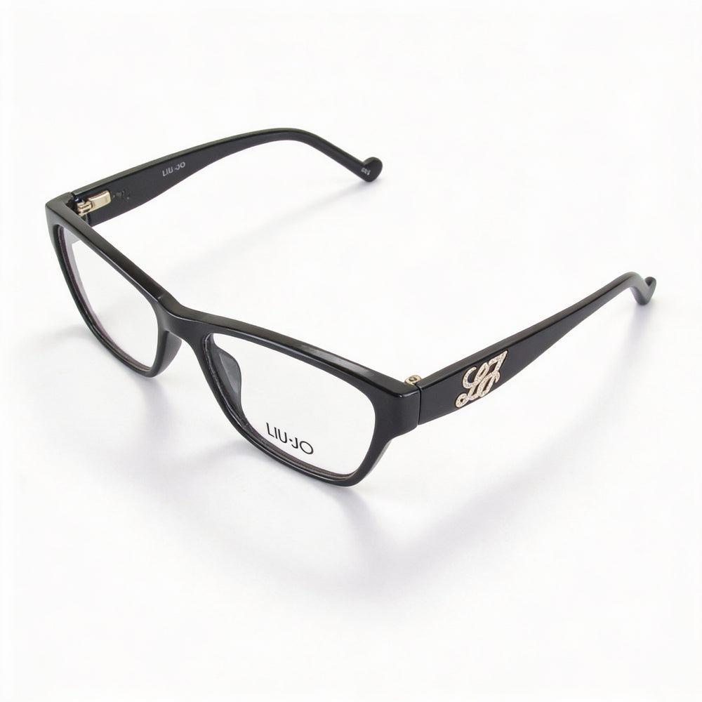 Gafas de vista Liu Jo de estilo contemporáneo para mujer con montura de plástico, color ébano, ancho de lente de 53 mm
