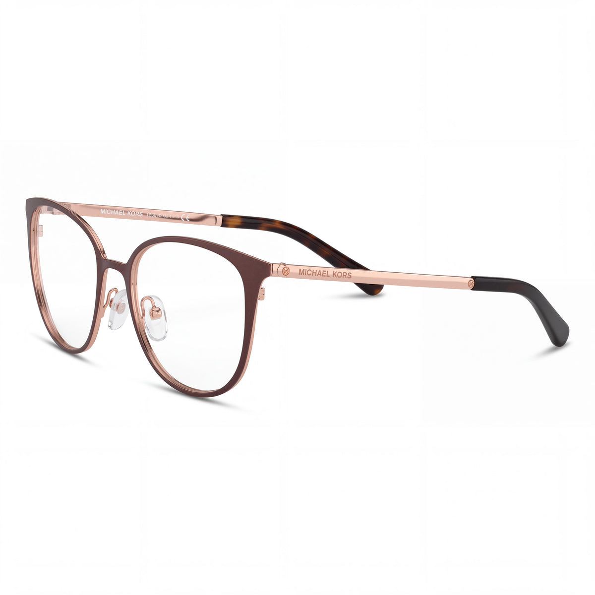 Michael Kors MK3017 Lil Women's Square Metal Eyeglasses Satin Brown Rose Gold DEMO LENS 51mm, Photo 1