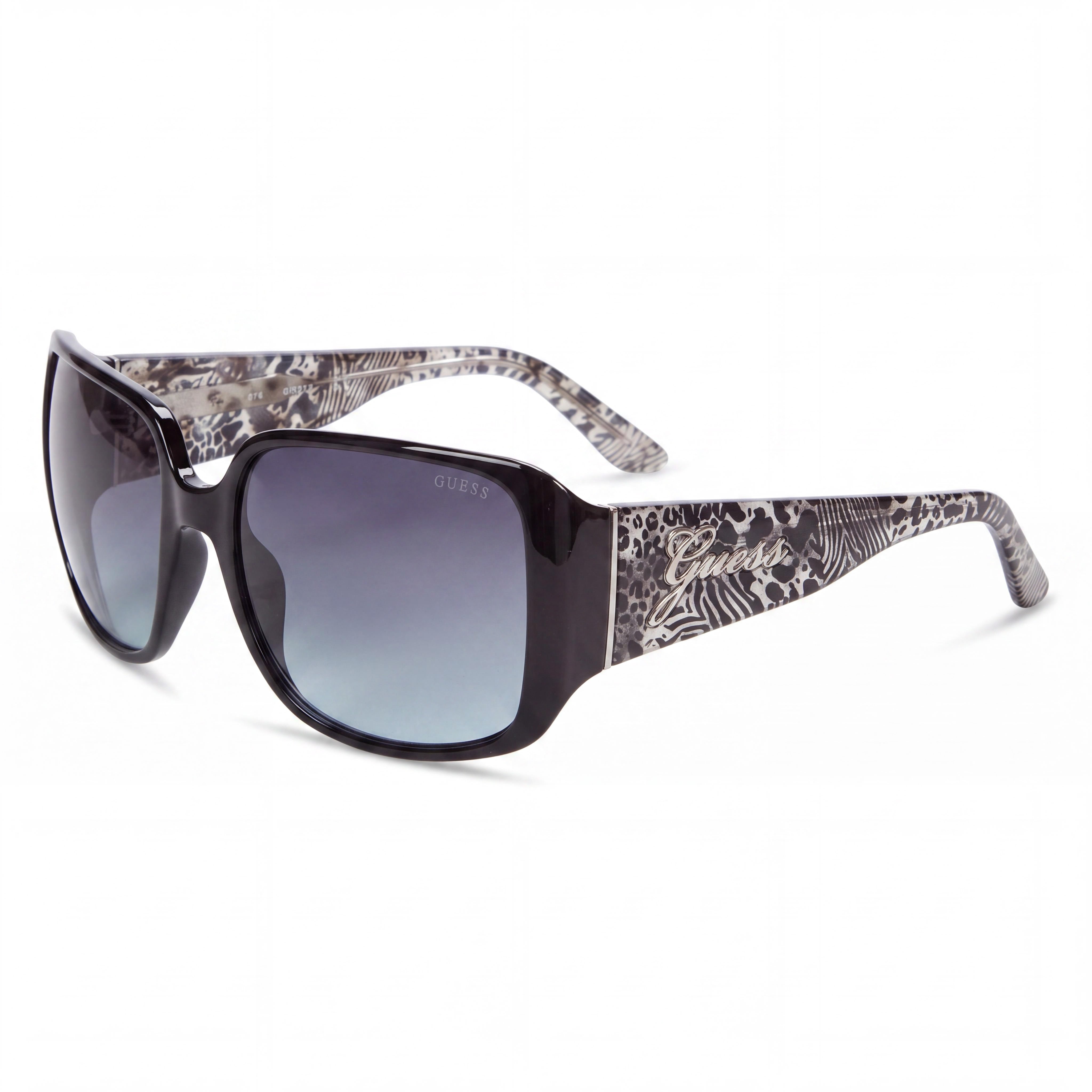 GUESS Women's GU768201B62 Shiny Black Injected Plastic Gradient Smoke UV-400 Sunglasses 62mm, Photo 1