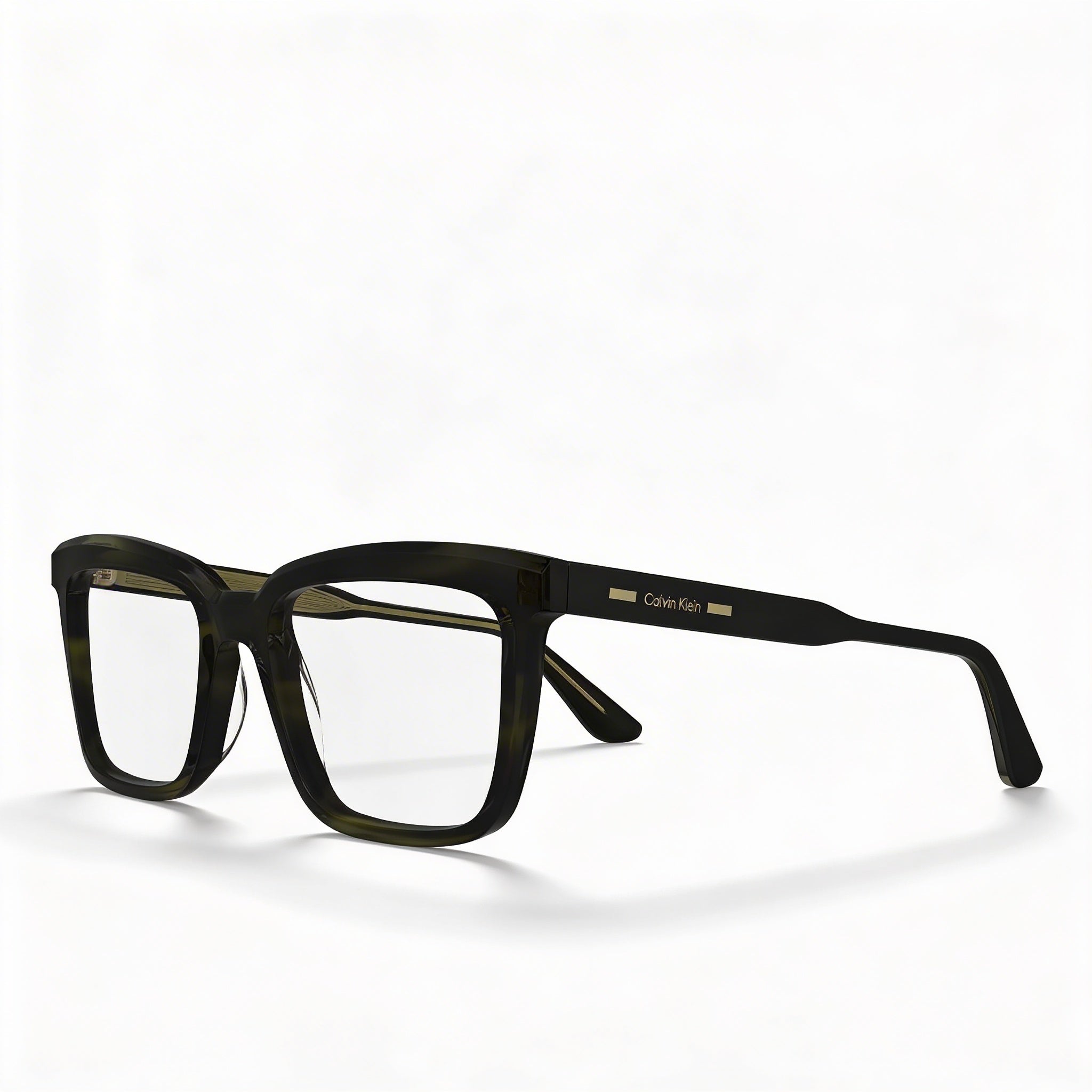 Calvin Klein Modern Women's Khaki Havana Acetate Frame Sunglasses with Polycarbonate Lenses - 53mm Lens Width, Photo 1