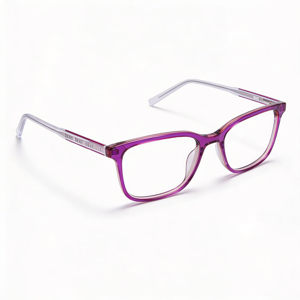 DKNY Dk5065 Unisex Sunglasses with Acetate Frame in Crystal Orchid Laminate and Polarized Polycarbonate Lenses 52mm